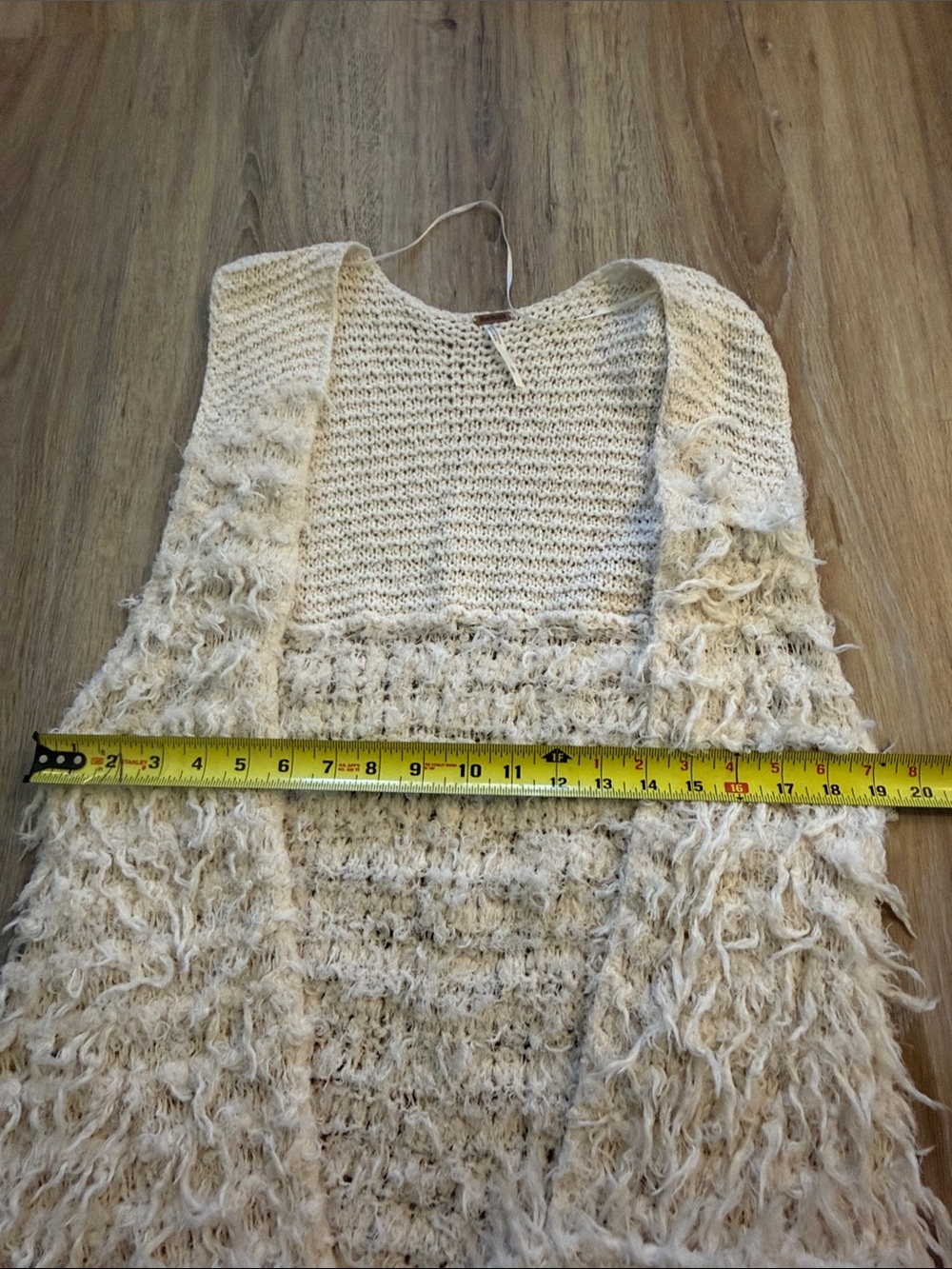 Free People White Faux-Fur Sleeveless Long Vest - Picture 14 of 16